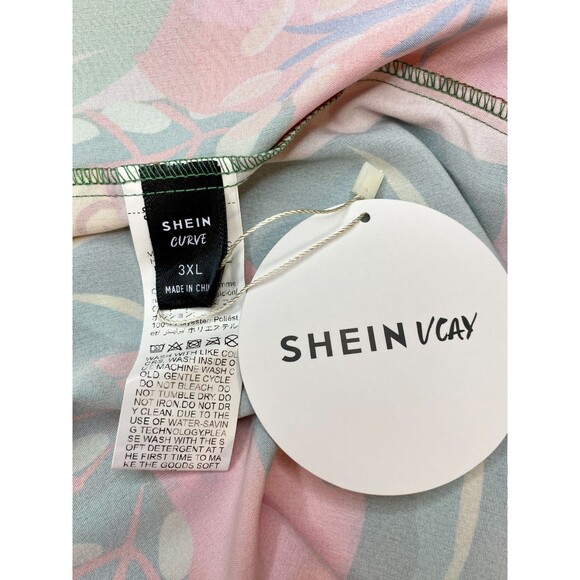 Tropical Halterneck Mini Dress Plus 3X Palm Leaf Print Party Evening Festival - Picture 8 of 9